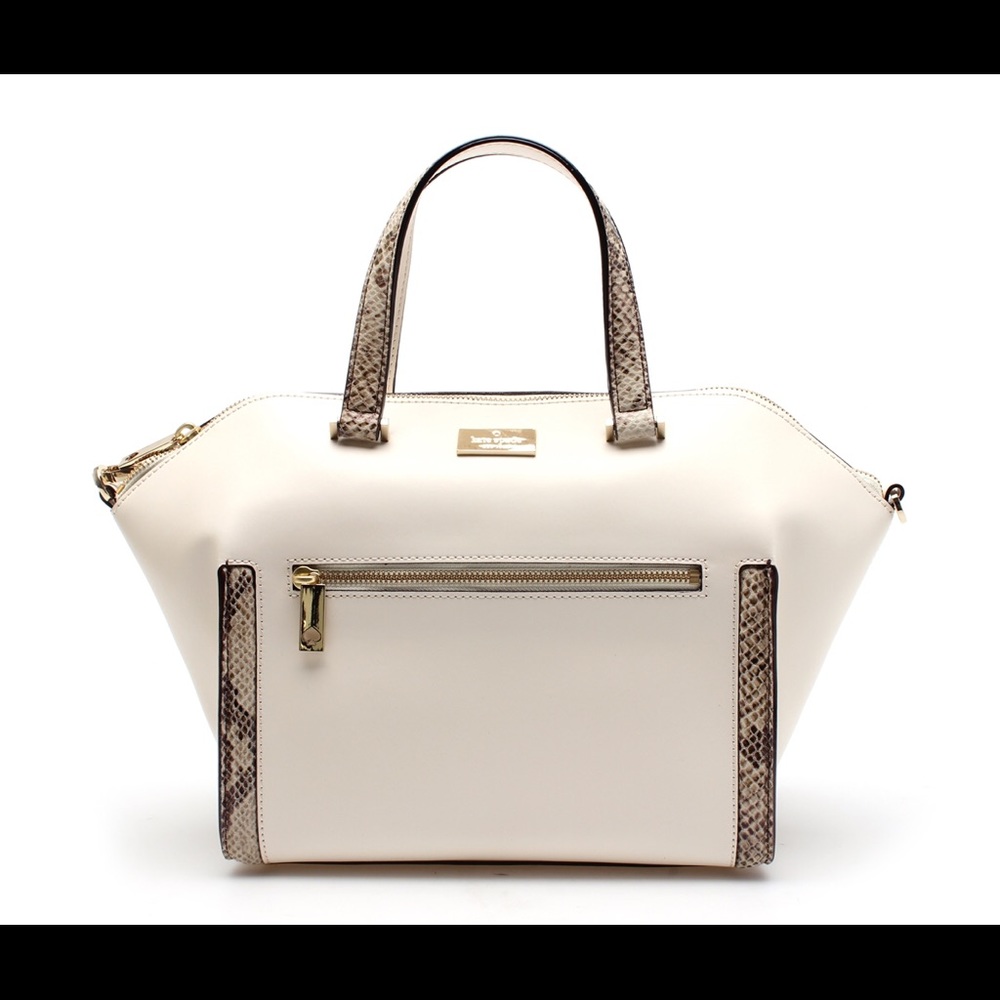 Kate Spade White Leather Tote Handbag